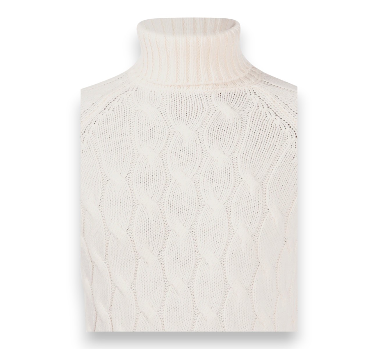 GRAN SASSO MAGLIA DOLCEVITA PURA LANA TRECCE