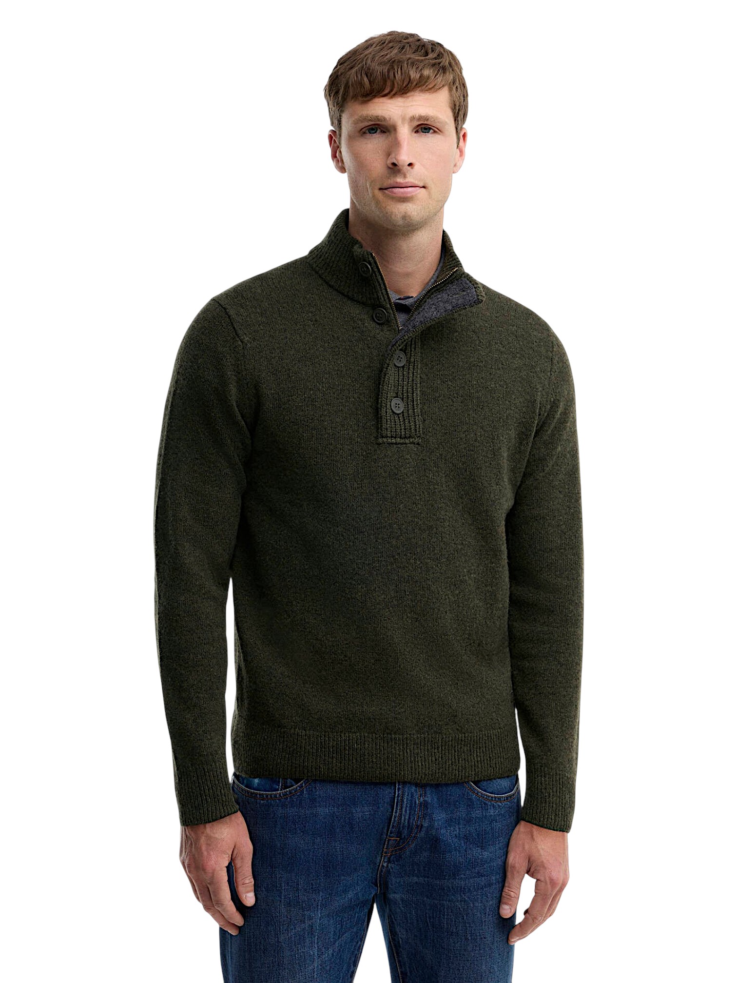 BARBOUR MAGLIA MEZZA ZIP PURA LANA