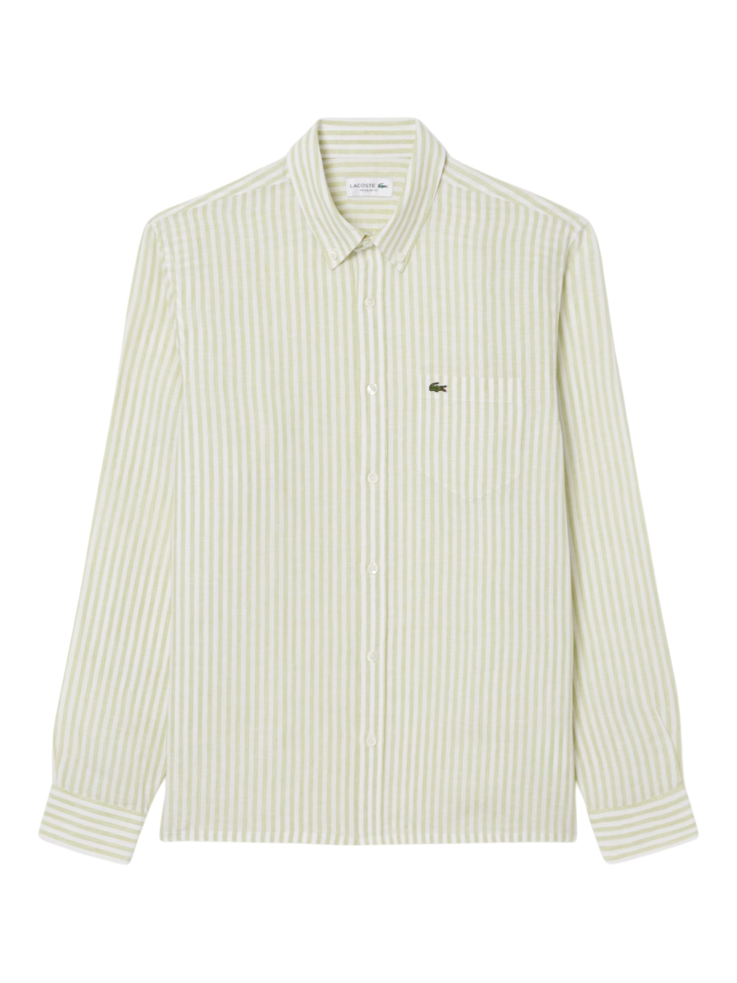 LACOSTE CAMICIA B. DOWN PURO LINO MANICA LUNGA