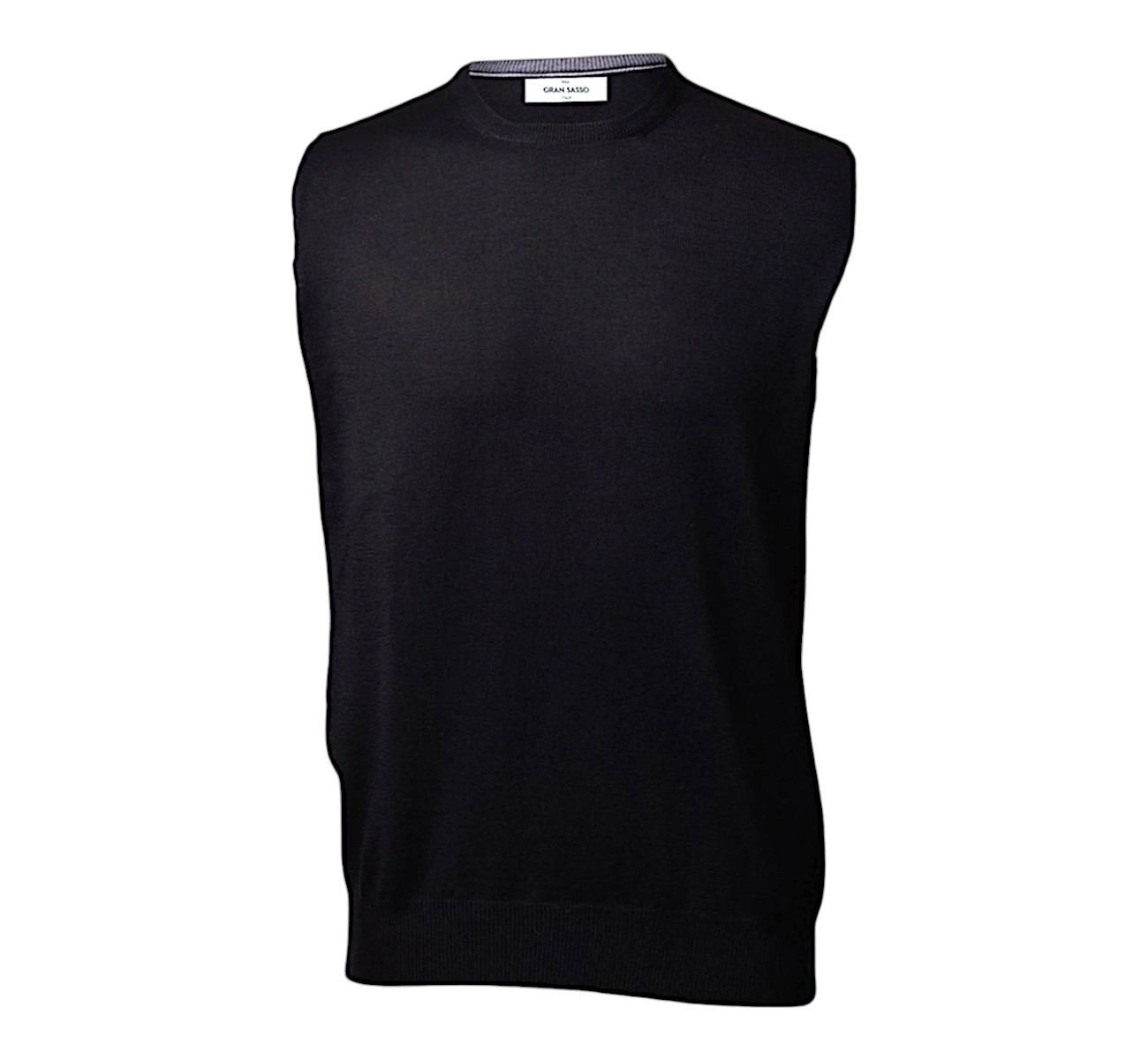 GRAN SASSO MAGLIA GILET GIROCOLLO PURA LANA MERINO