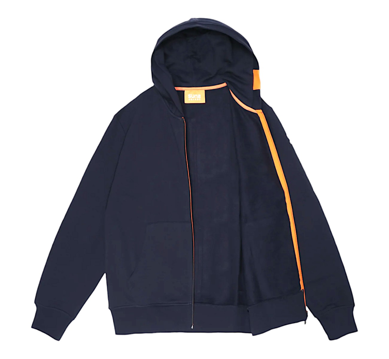 SUNS FELPA ZIP CAPPUCCIO