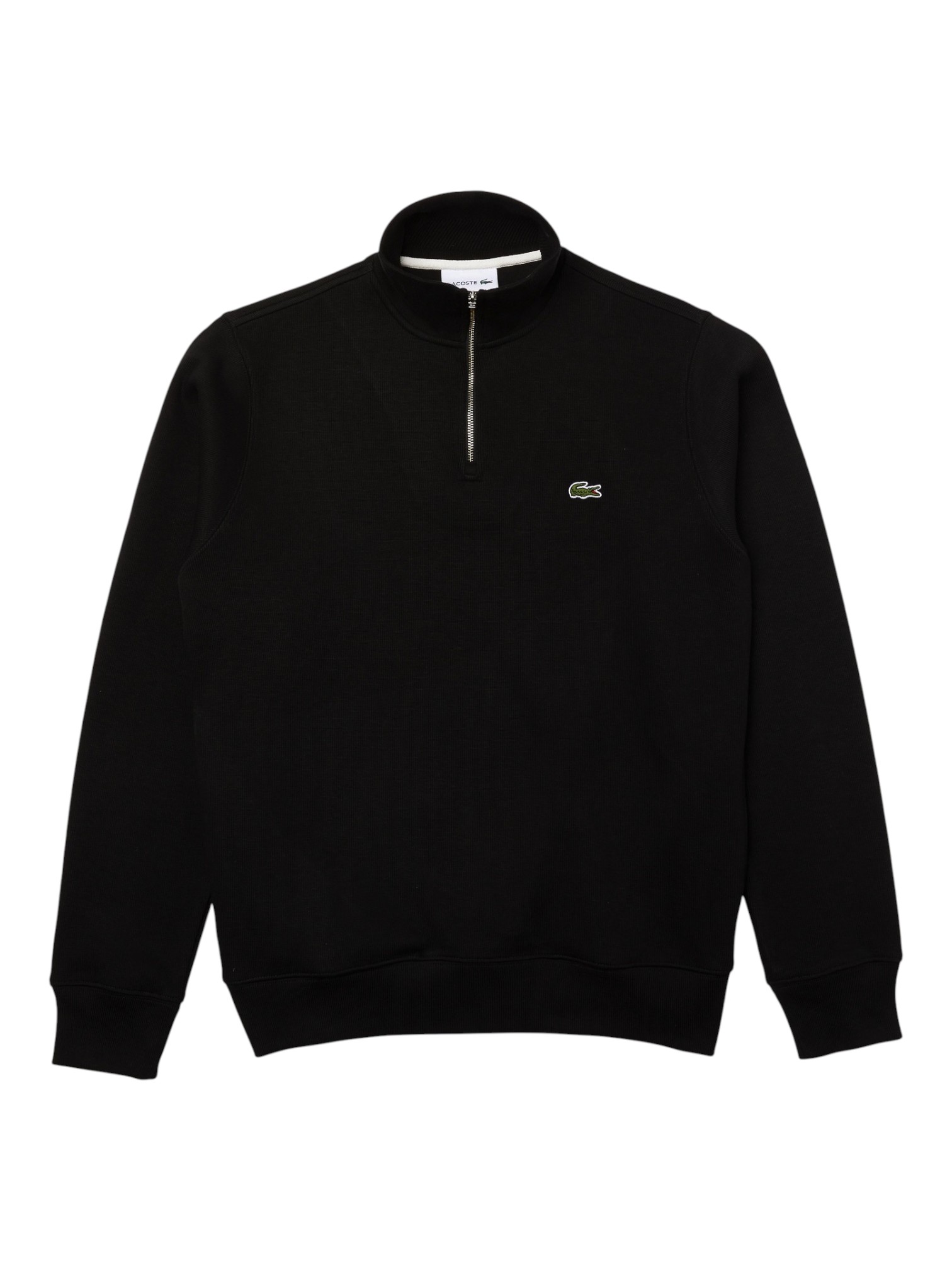 LACOSTE FELPA MEZZA ZIP PURO COTONE