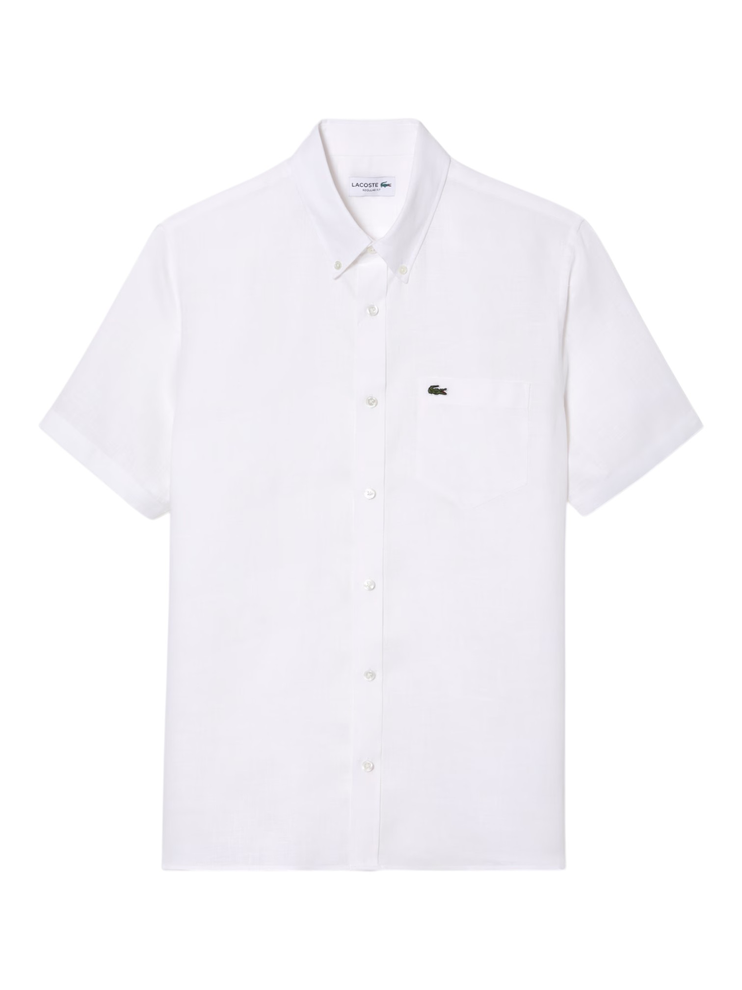 LACOSTE CAMICIA B. DOWN PURO LINO MANICA CORTA