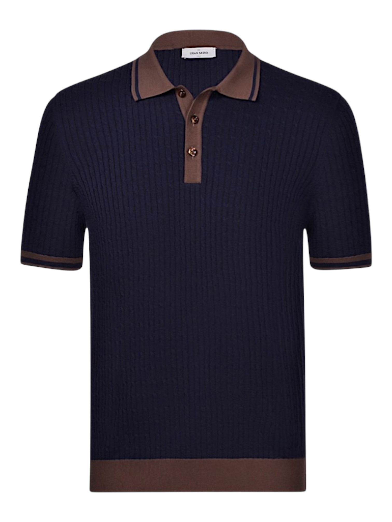GRAN SASSO POLO TRICOT COTONE MANICA CORTA