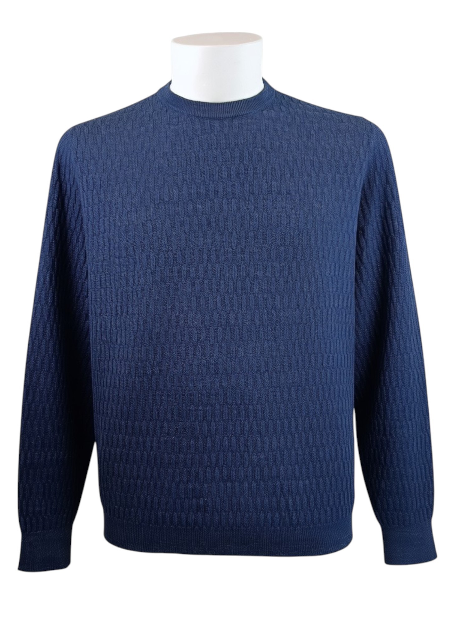 JEORDIE'S MAGLIA GIROCOLLO LINO E COTONE LAVORATO