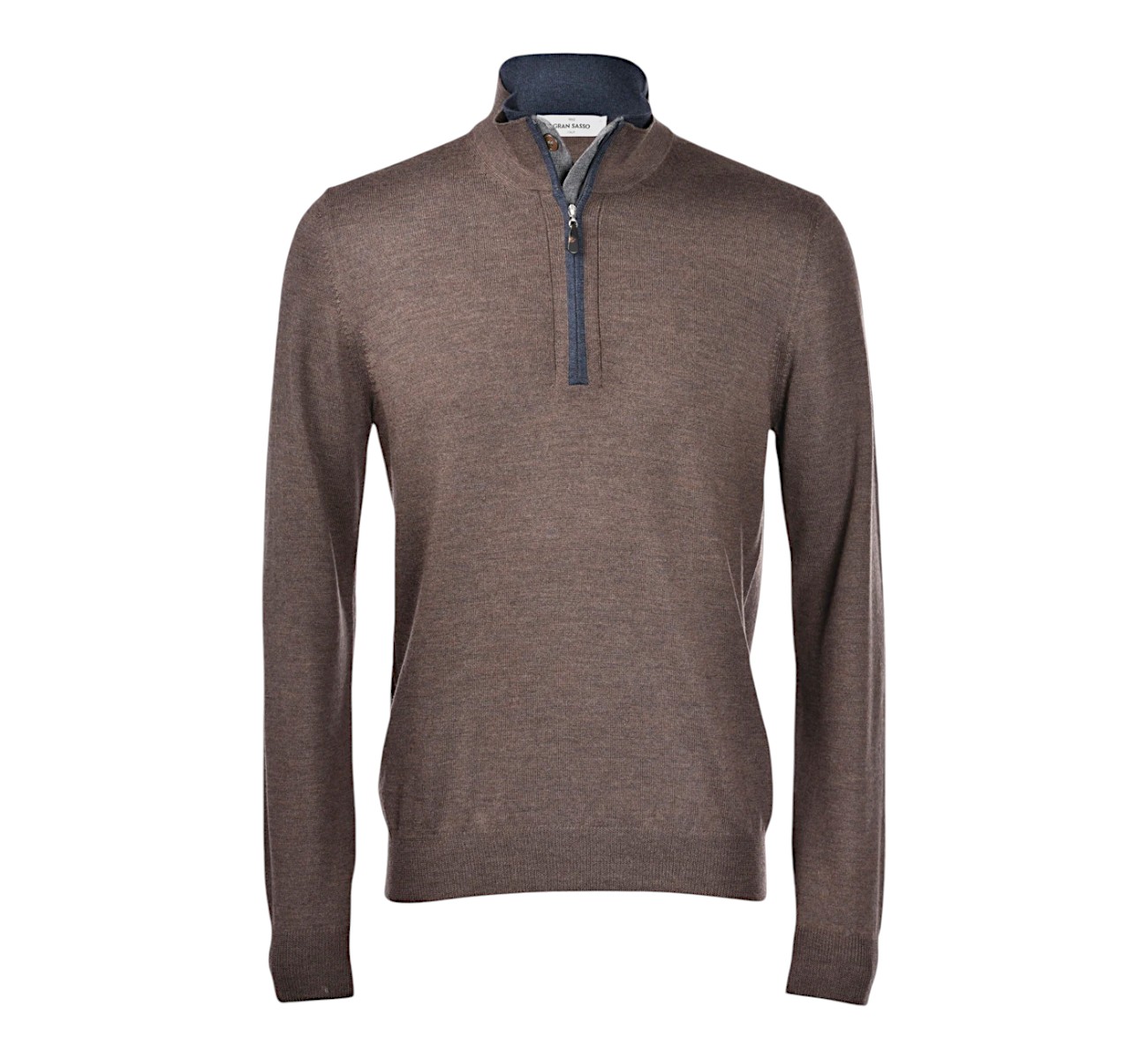 GRAN SASSO MAGLIA MEZZA ZIP PURA LANA MERINO