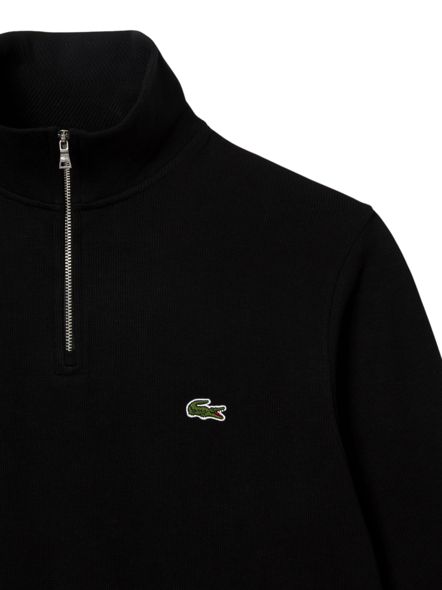 LACOSTE FELPA MEZZA ZIP PURO COTONE