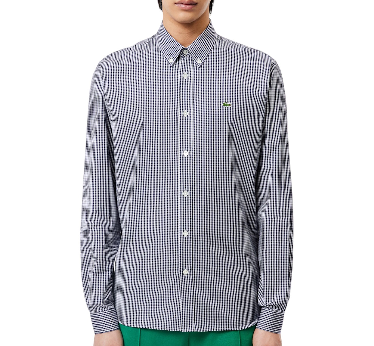 LACOSTE CAMICIA B. DOWN PURO COTONE