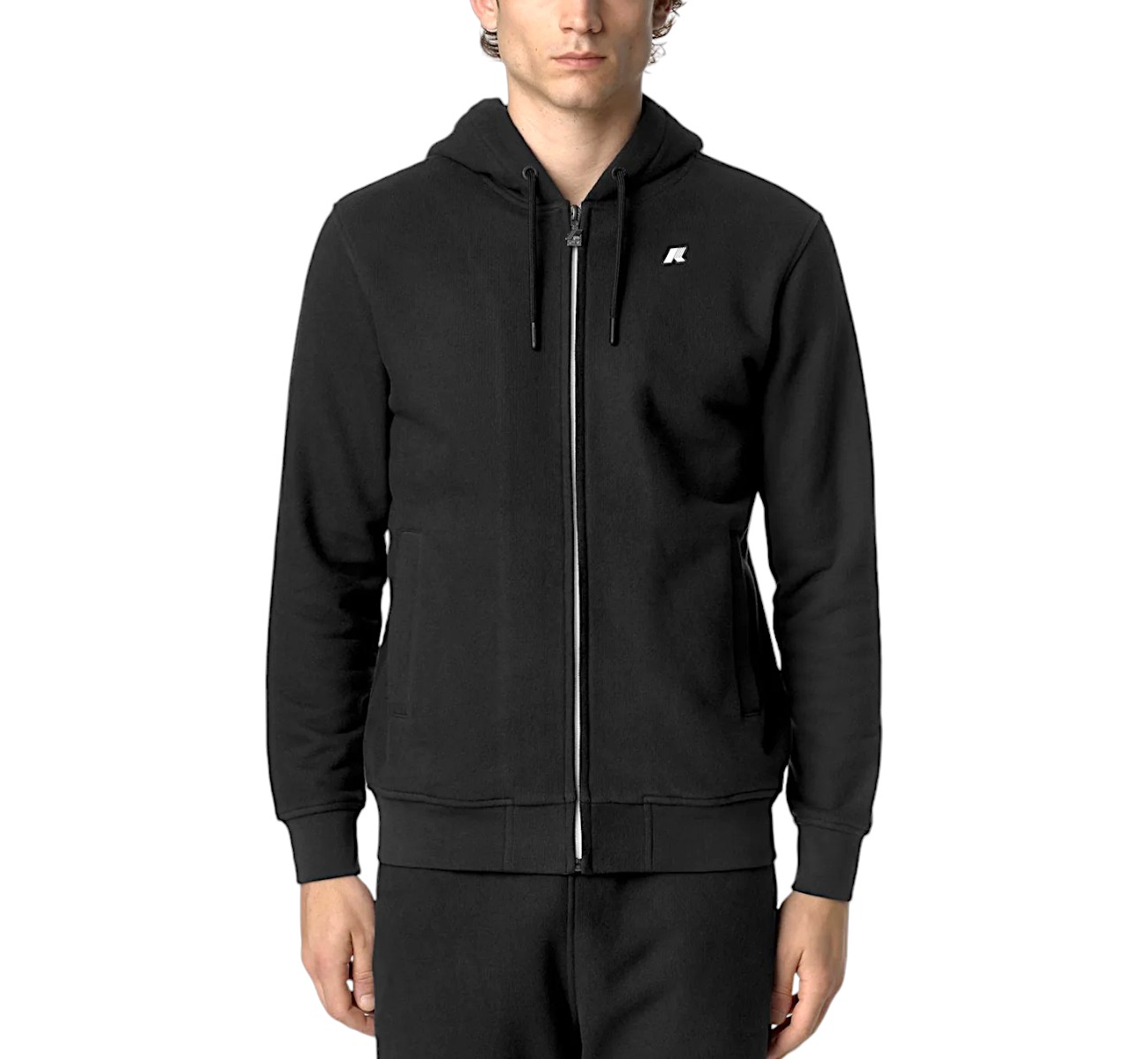 K-WAY FELPA ZIP CAPPUCCIO