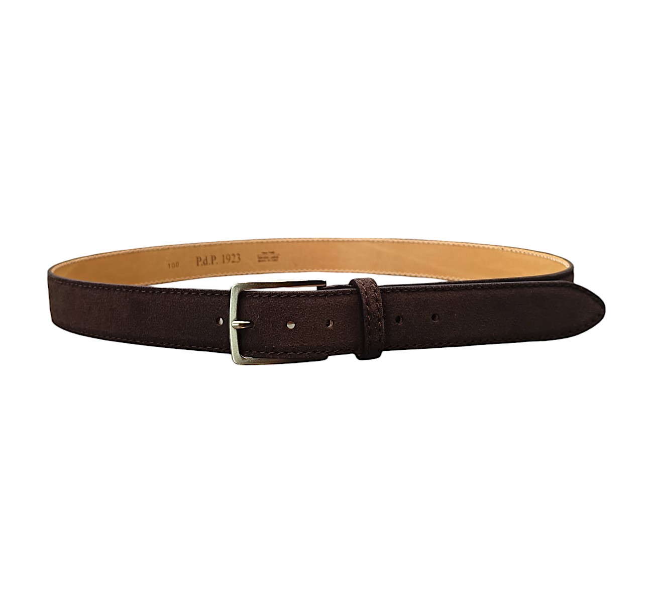 PAOLO DA PONTE CINTURA VERA PELLE SCAMOSCIATA