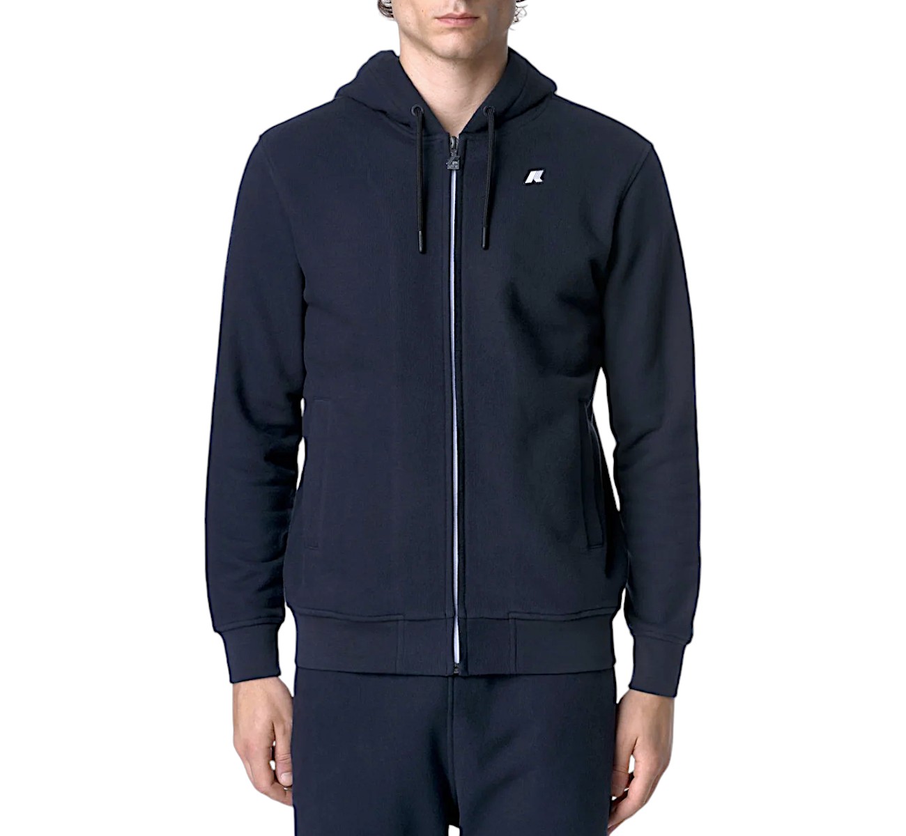 K-WAY FELPA ZIP CAPPUCCIO