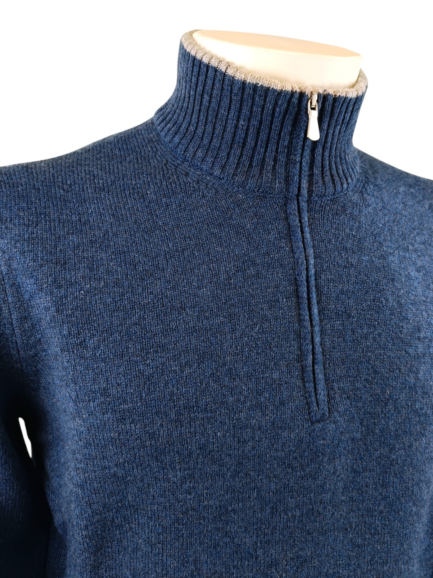 GRAN SASSO MAGLIA MEZZA ZIP PURA LANA