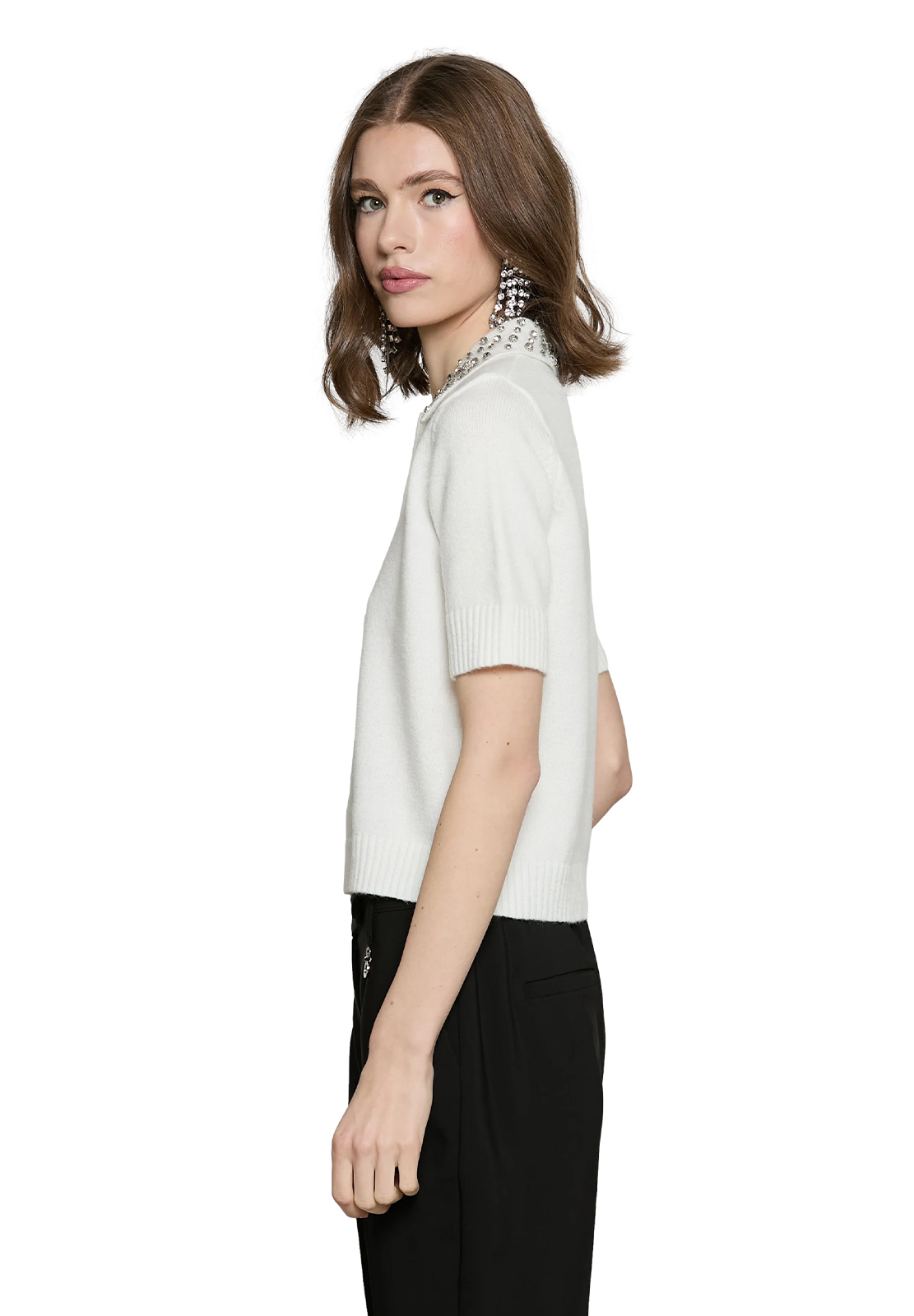 RELISH MAGLIA CUMMING CON APPLICAZIONI SUL COLLETTO
