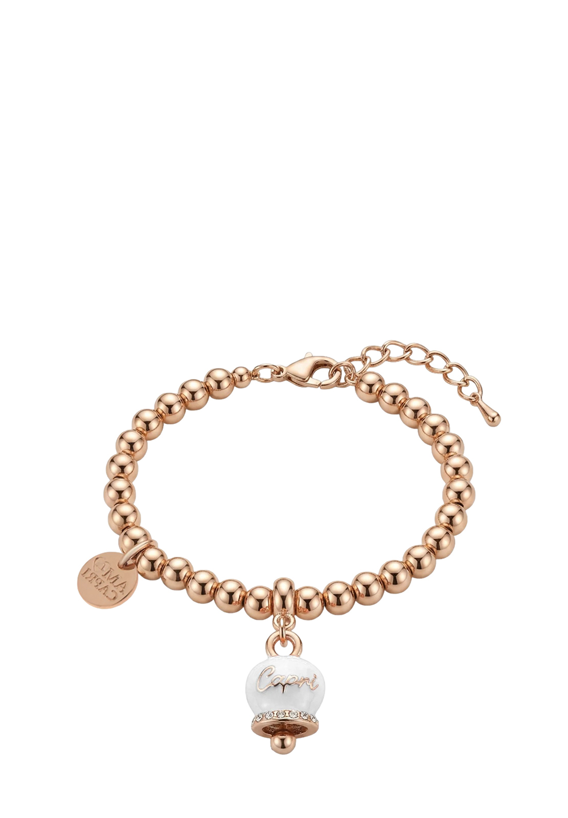 AMO CAPRI BRACCIALE SFERE CAMPANA BIANCA