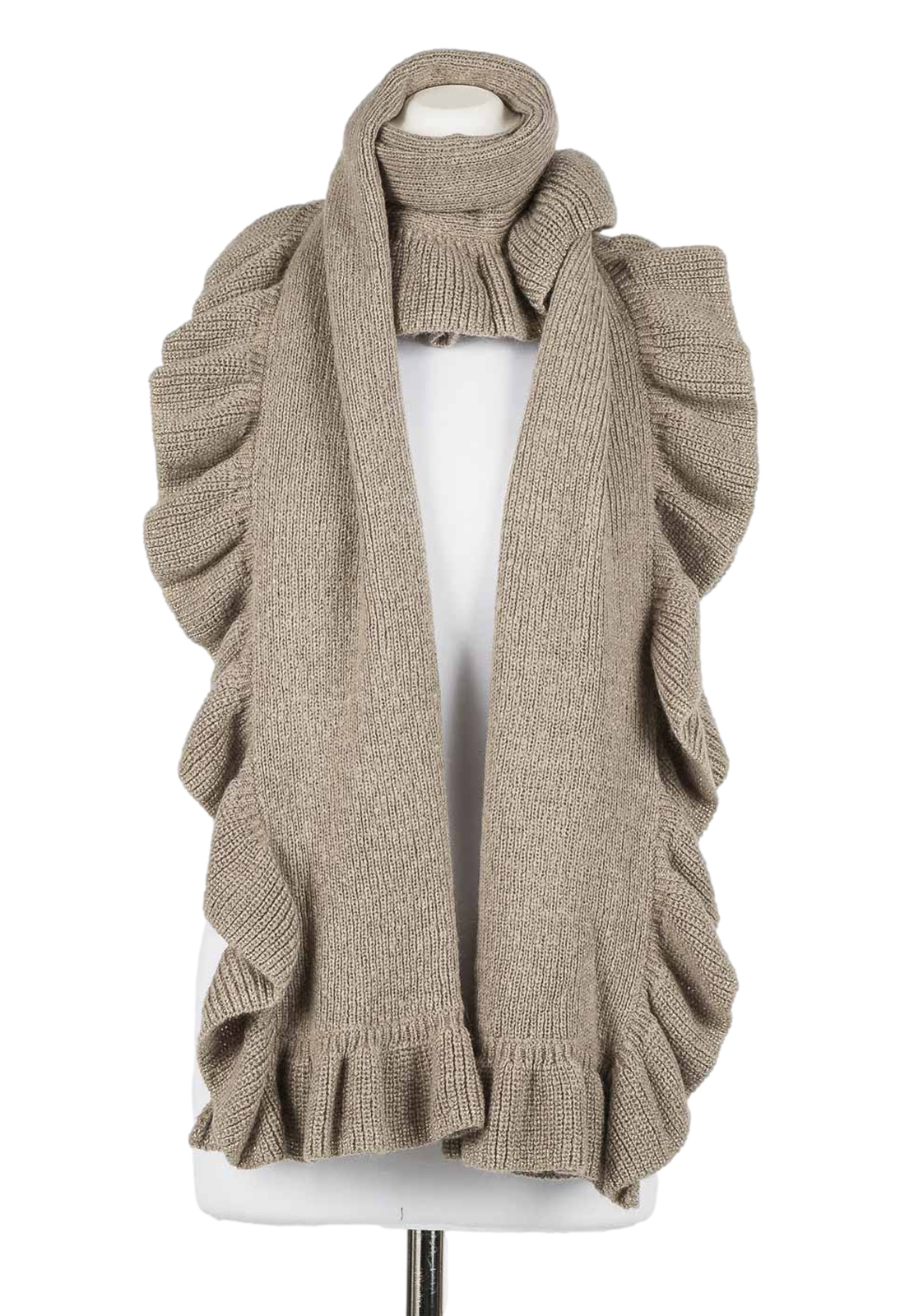 TWINSET SCIARPA IN MAGLIA CON ROUCHES