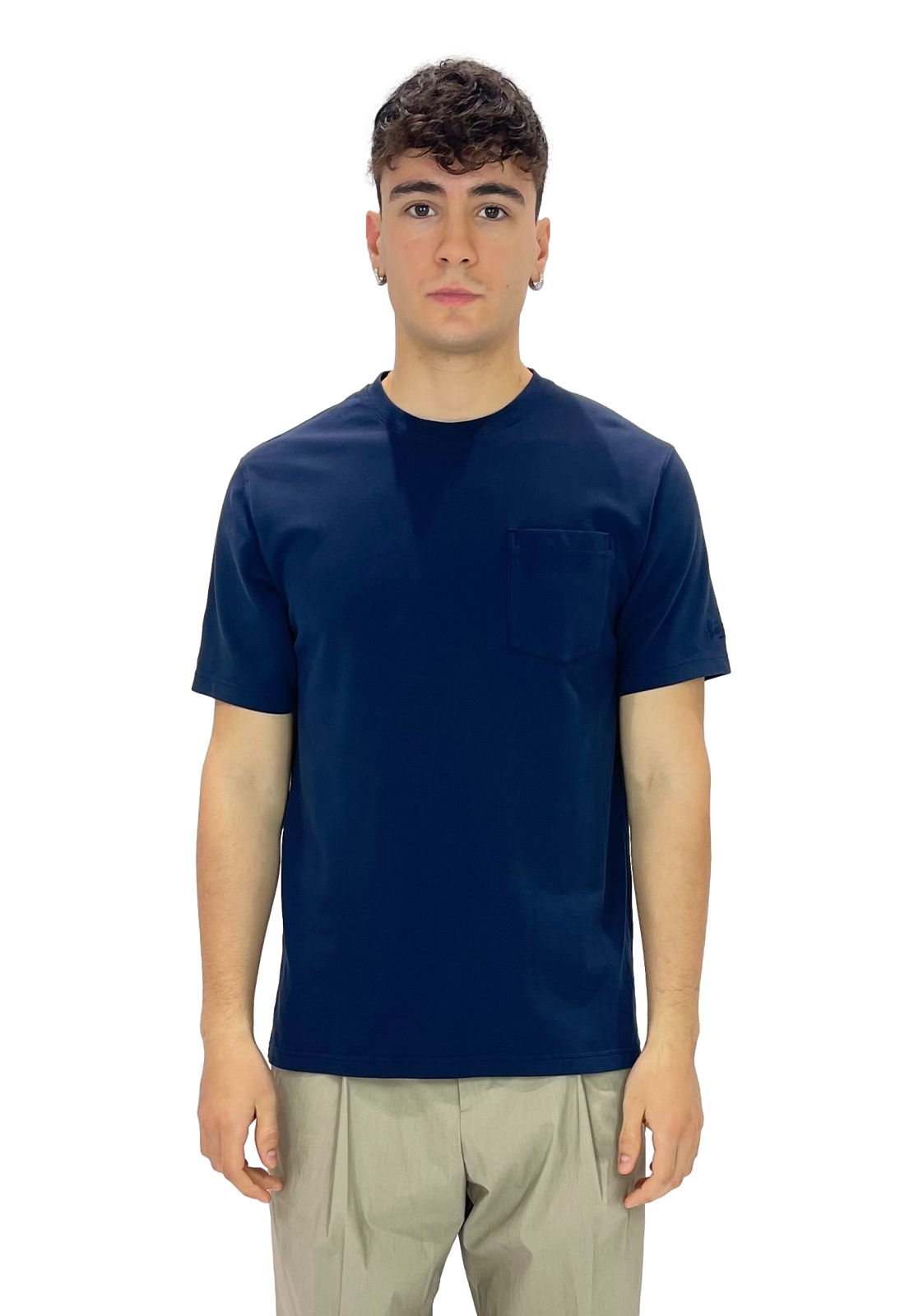 SAINT BARTH T-SHIRT CON TASCHINO IN PIQUET DI COTONE