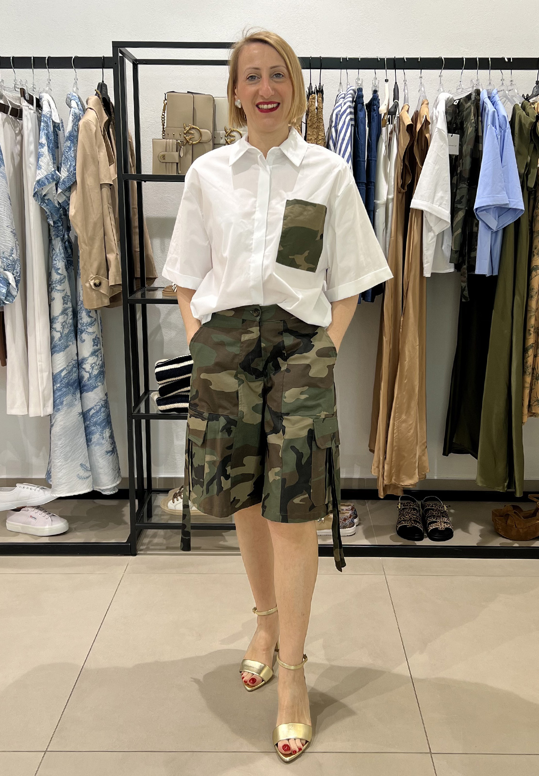 TENSIONE IN CAMICIA CON TASCHINO CAMOUFLAGE