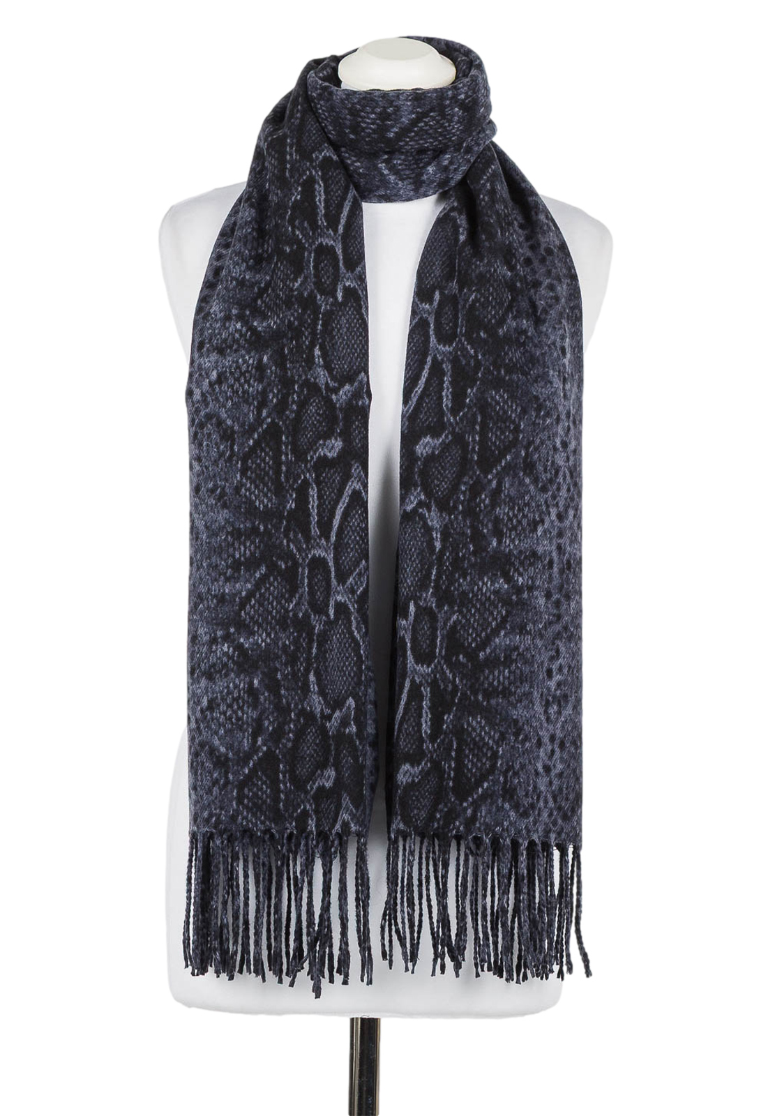 TWINSET STOLA CON STAMPA E FRANGE