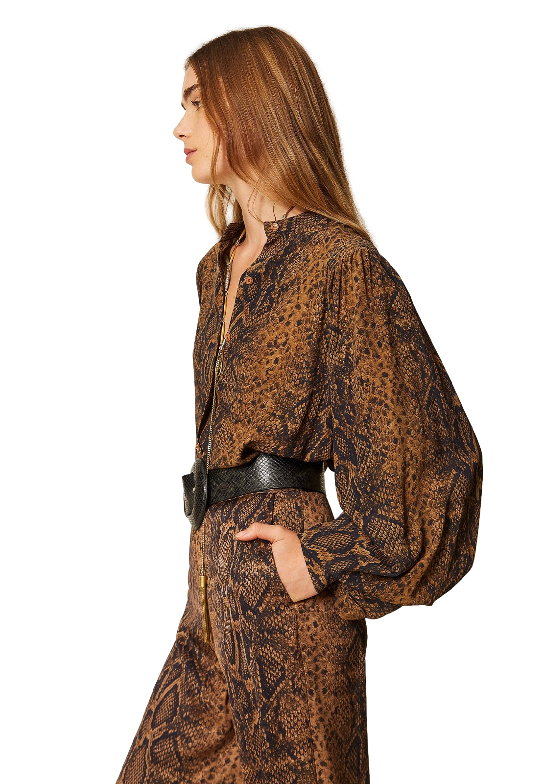 TWINSET CAMICIA CON PUNTO SMOKE