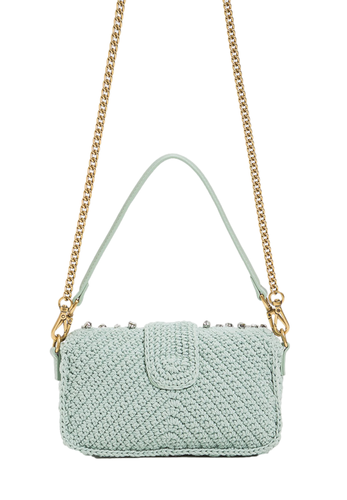 TWINSET TRACOLLA IN MAGLIA E STRASS