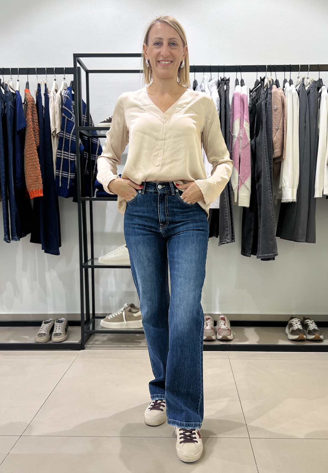 HAVEONE BLUSA SCOLLO A V