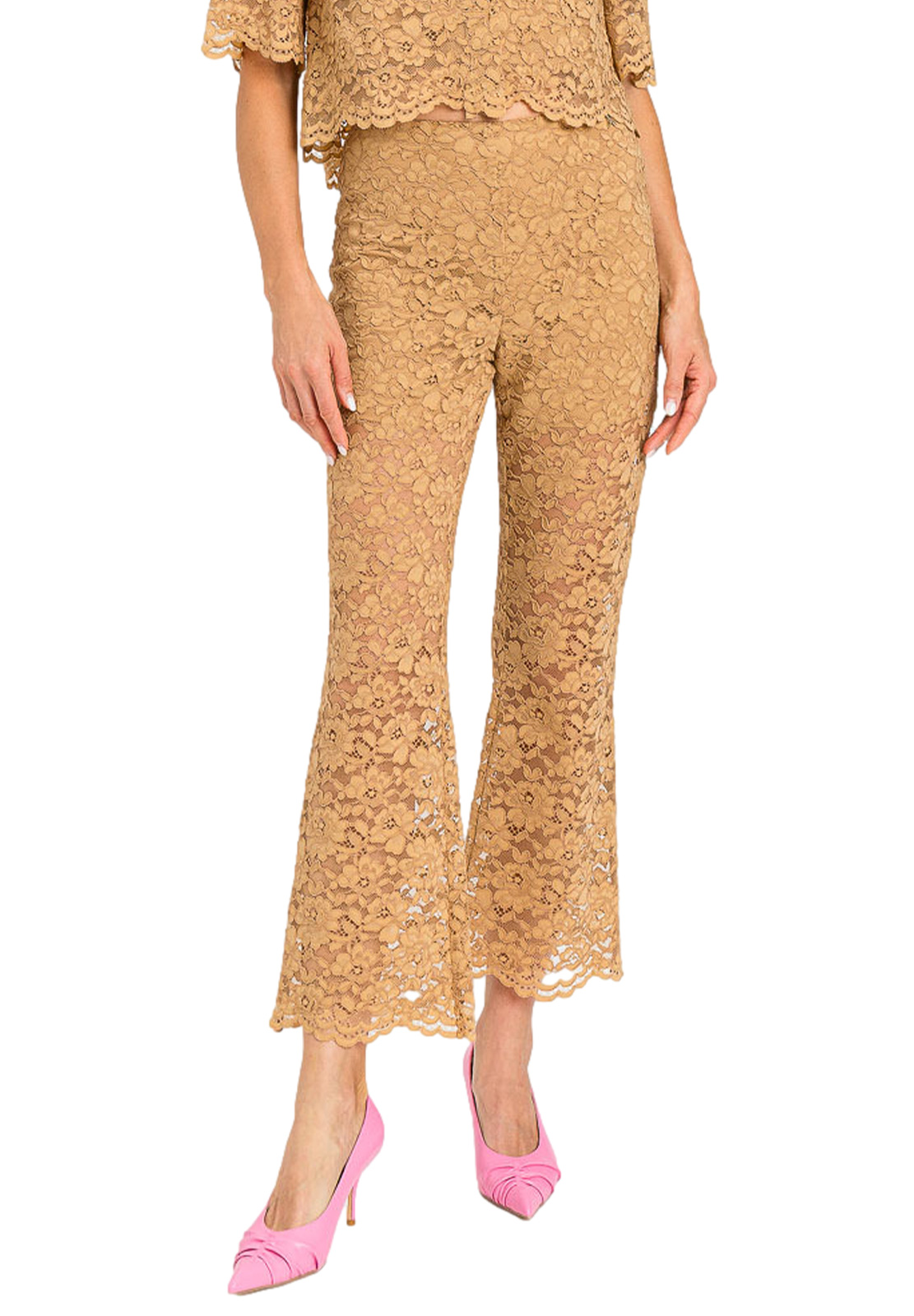 TWINSET ACTITUDE PANTALONI IN MACRAME'