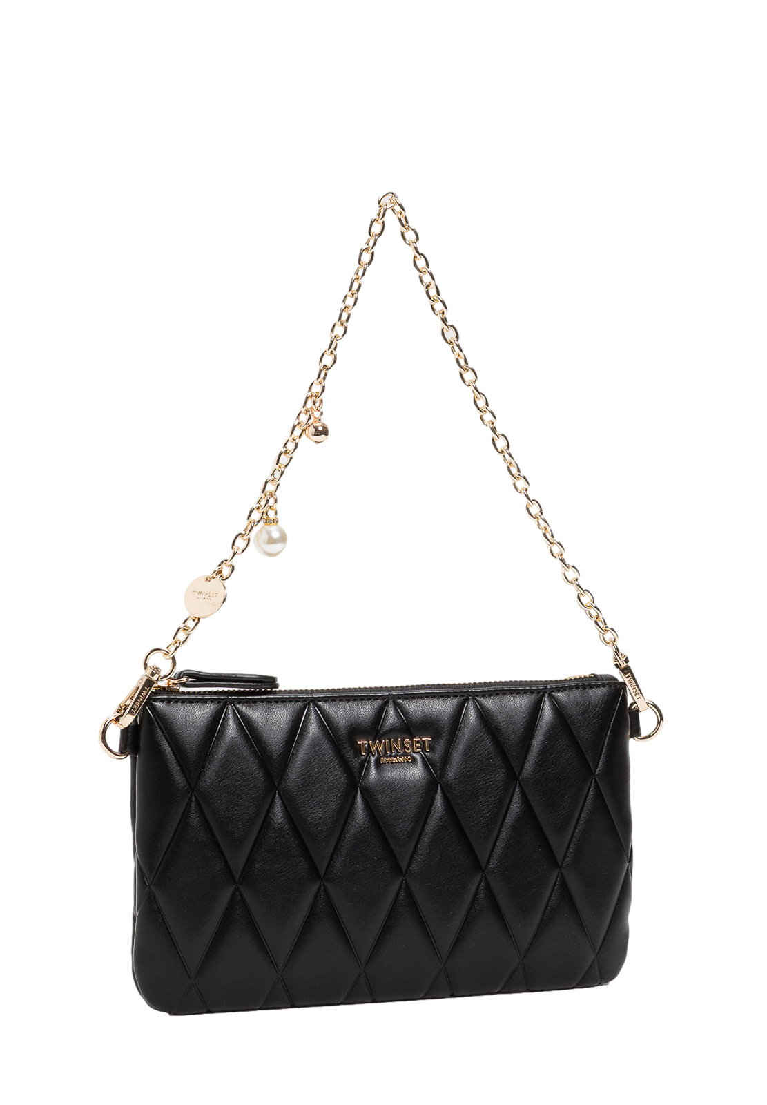 TWINSET MINI BORSA TRAPUNTATA CON LOGO