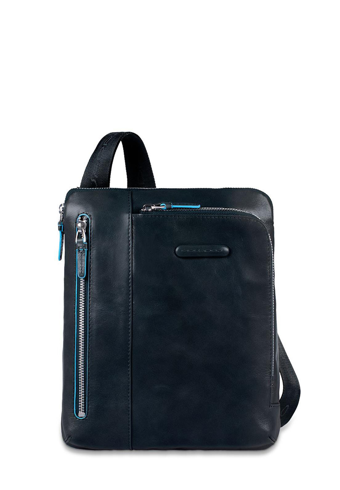 PIQUADRO BLUE SQUARE TRACOLLA PELLE