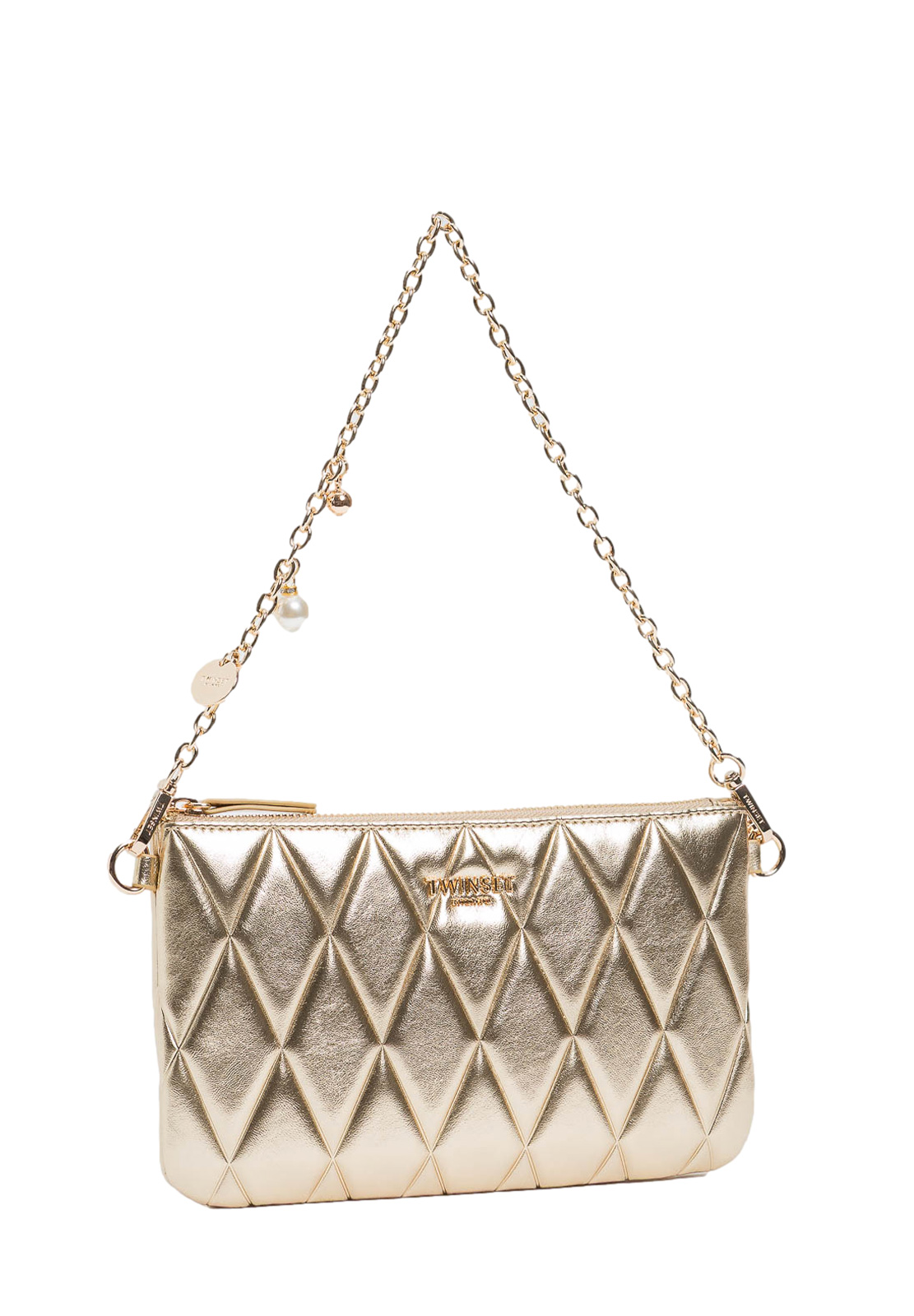 TWINSET MINI BORSA TRAPUNTATA CON LOGO