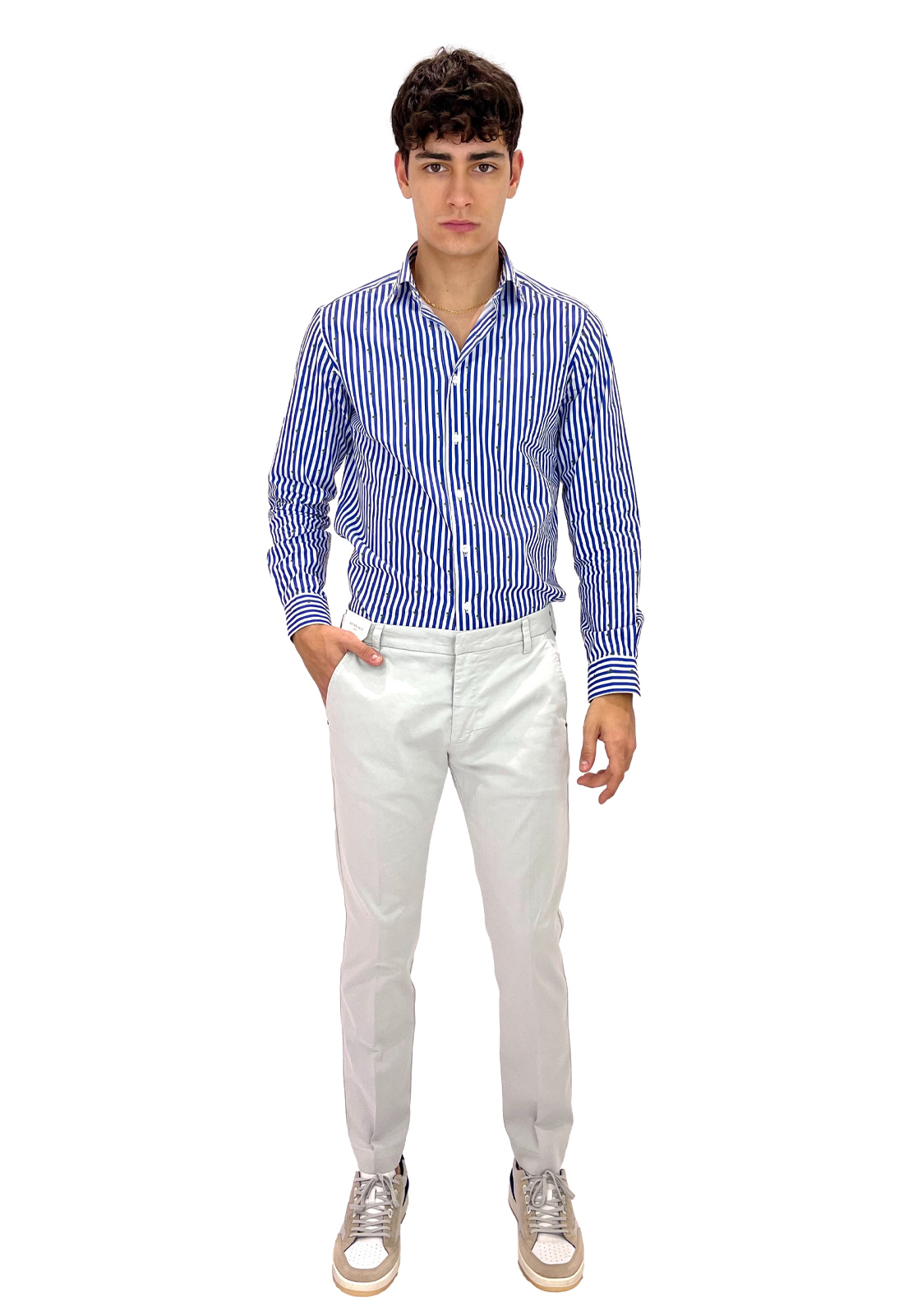 ENTRE AMIS PANTALONE TK AMERICA CORTO IN COTONE