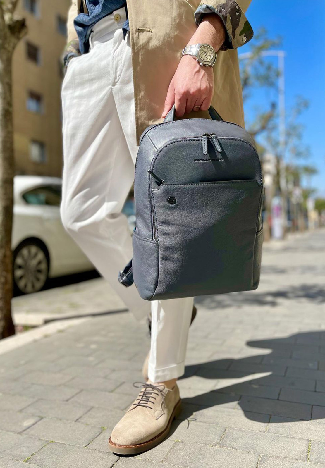 PIQUADRO ZAINO PORTA PC BLACK SQUARE