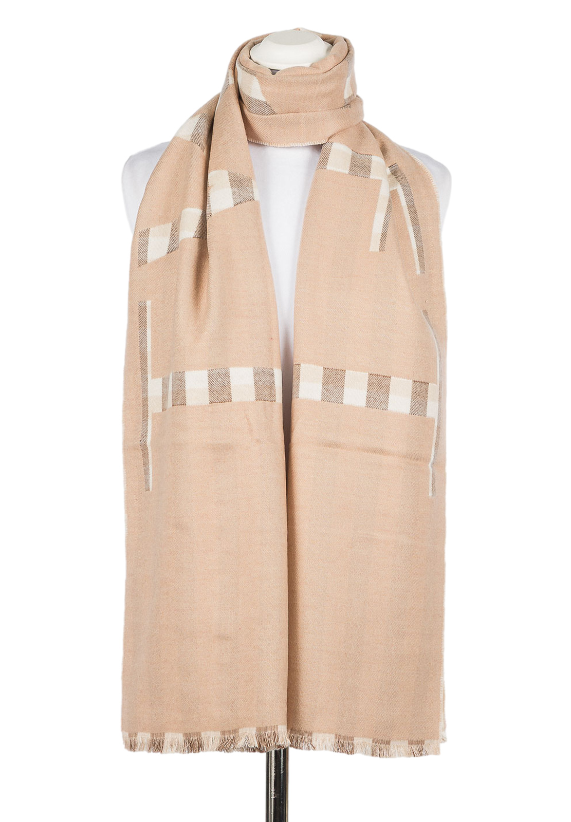 TWINSET SCIARPA DOUBLE FACE CHECK E LOGO