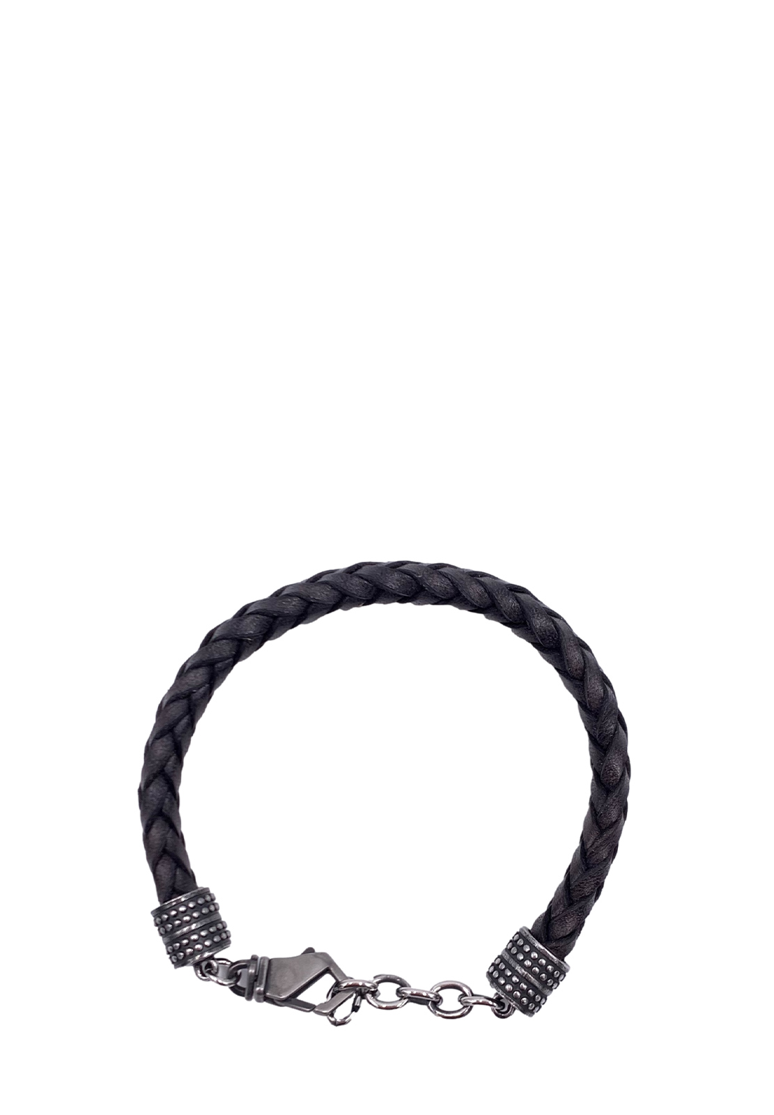 MANCINO BRACCIALE TRECCIA PELLE