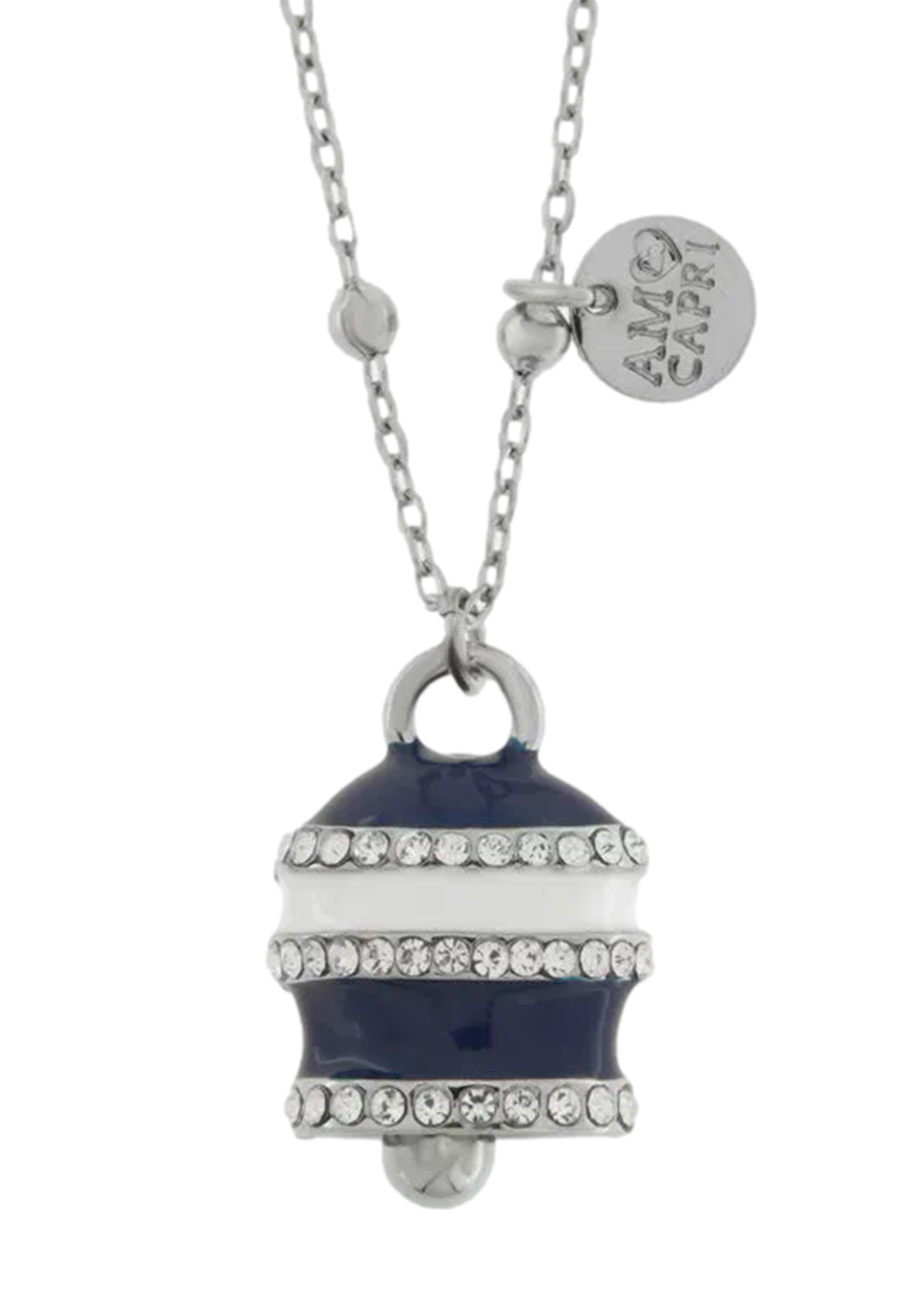AMO CAPRI COLLANA CAMPANELLA STRISCE BLU