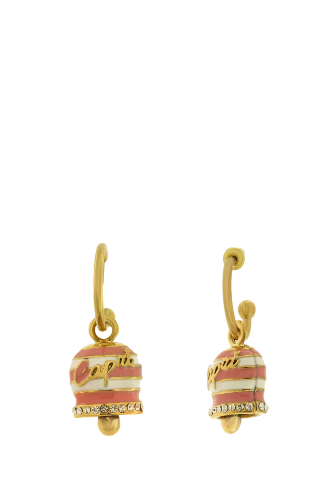 AMO CAPRI PENDENTI CAMPANELLA CON STRISCE ROSA