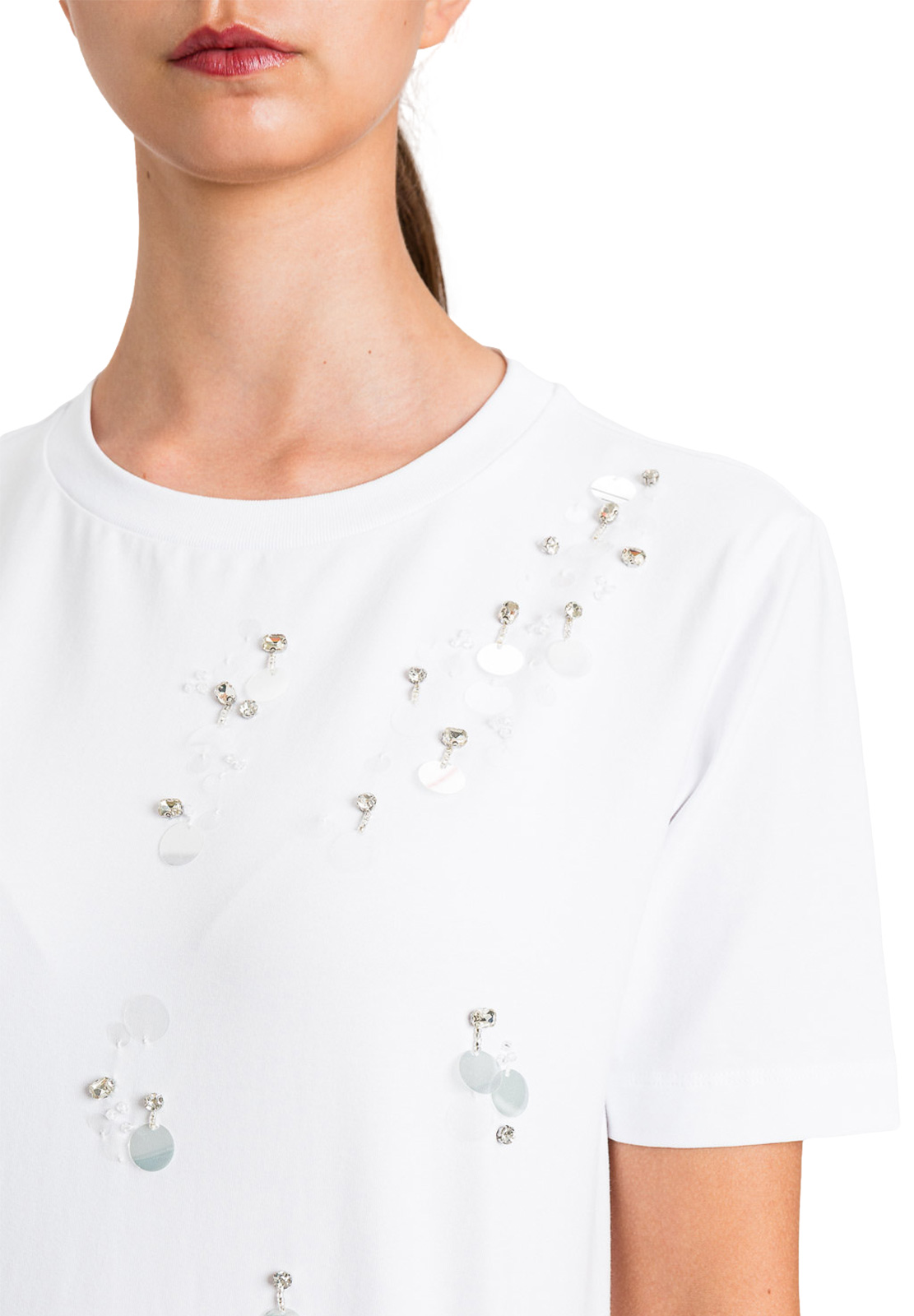 TWINSET ACTITUDE T-SHIRT CON APPLICAZIONI