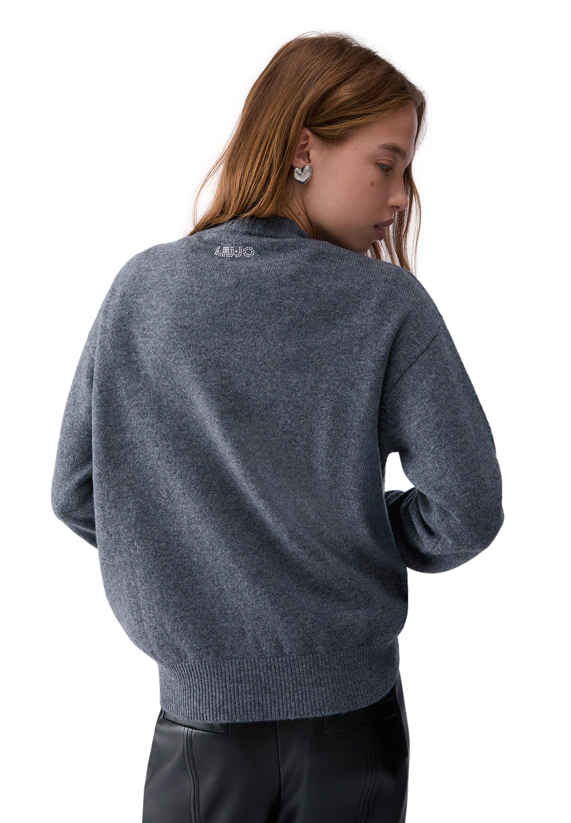 LIU JO MAGLIA JACQUARD TOPOLINO IN LANA