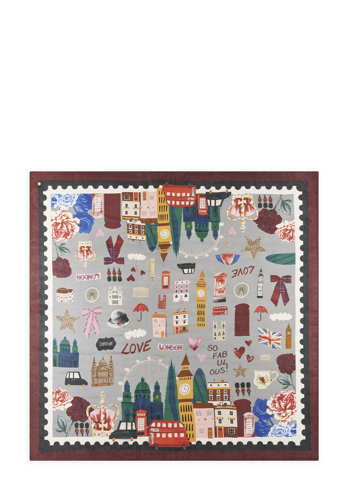 CODELLO SCIARPA LOVE LONDON 120X120CM