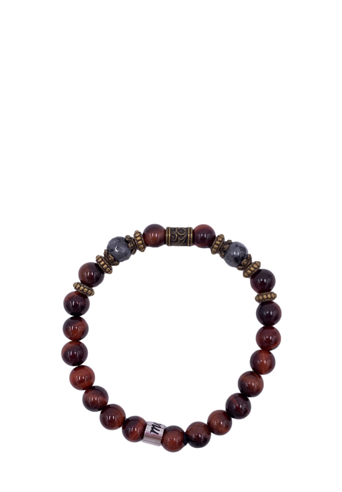 MANCINO BRACCIALE ELASTICO PIETRE NATURALI FIN. OTTONE