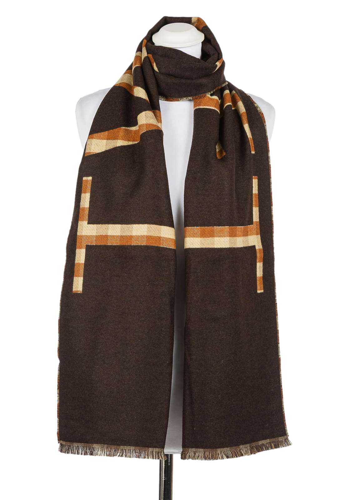 TWINSET SCIARPA DOUBLE FACE CHECK E LOGO