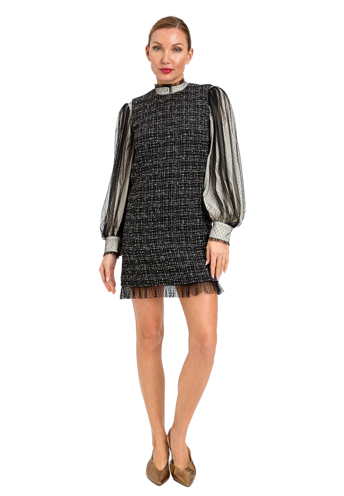 TWINSET ABITO CORTO CON ROUCHES