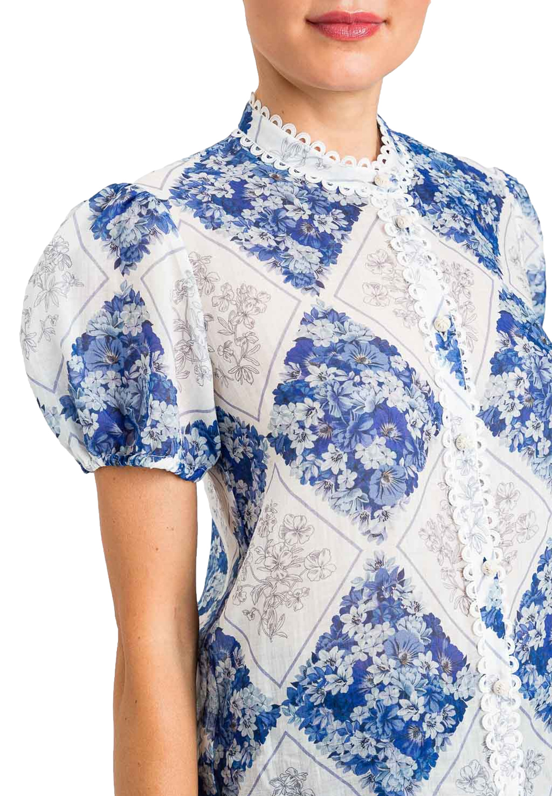 TWINSET CAMICIA IN RAMIE' CON STAMPA FLOREALE