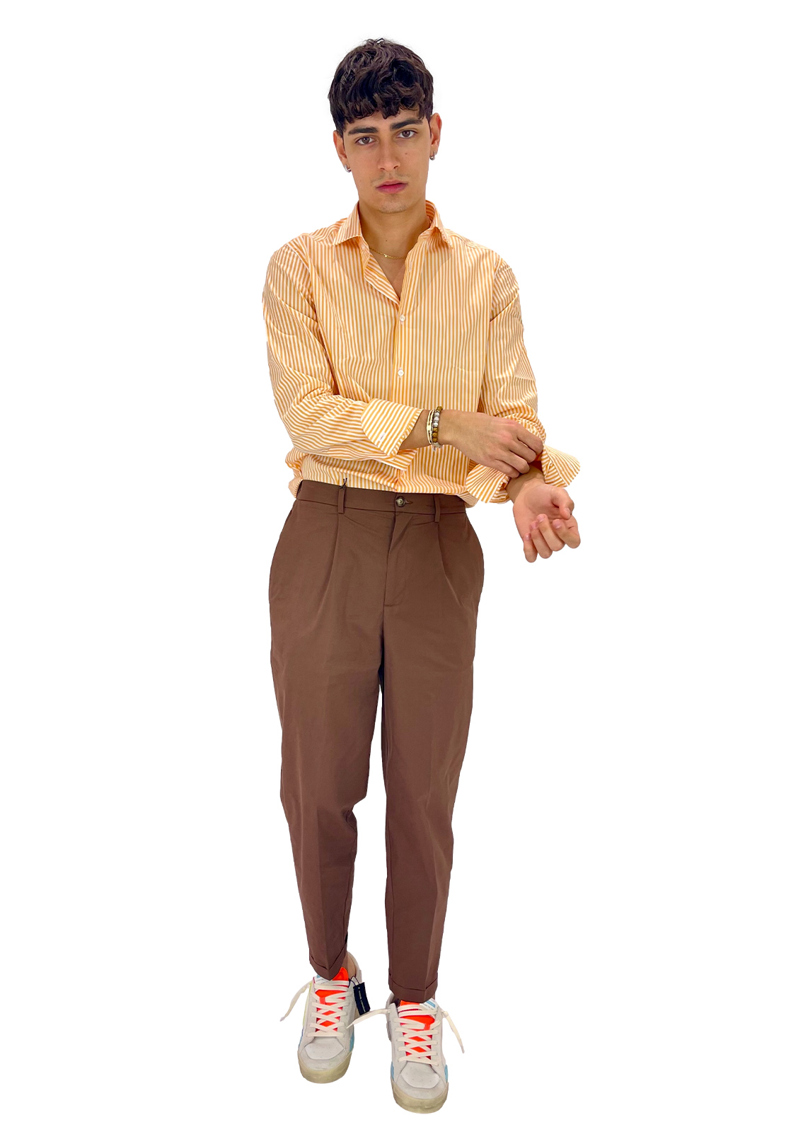BRANCACCIO CAMICIA SLIM A RIGHE