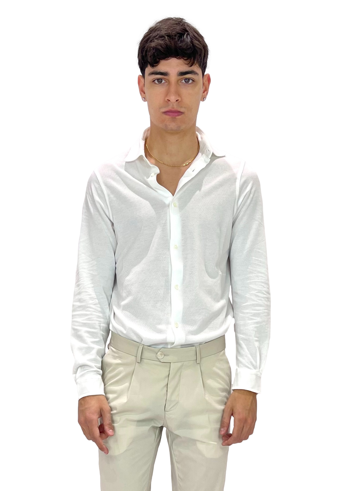 FILIPPO DE LAURENTIIS CAMICIA MANICHE LUNGHE IN COTONE