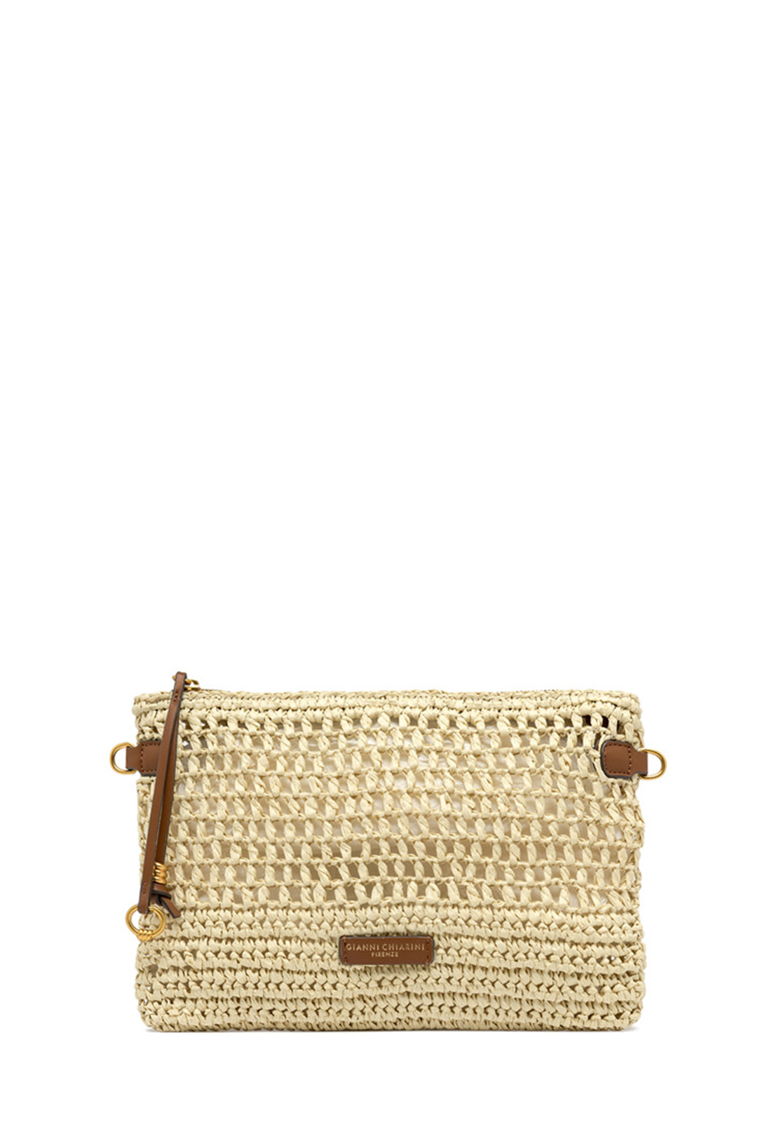 GIANNI CHIARINI CLUTCH IN PAGLIA CROCHET NEFELI