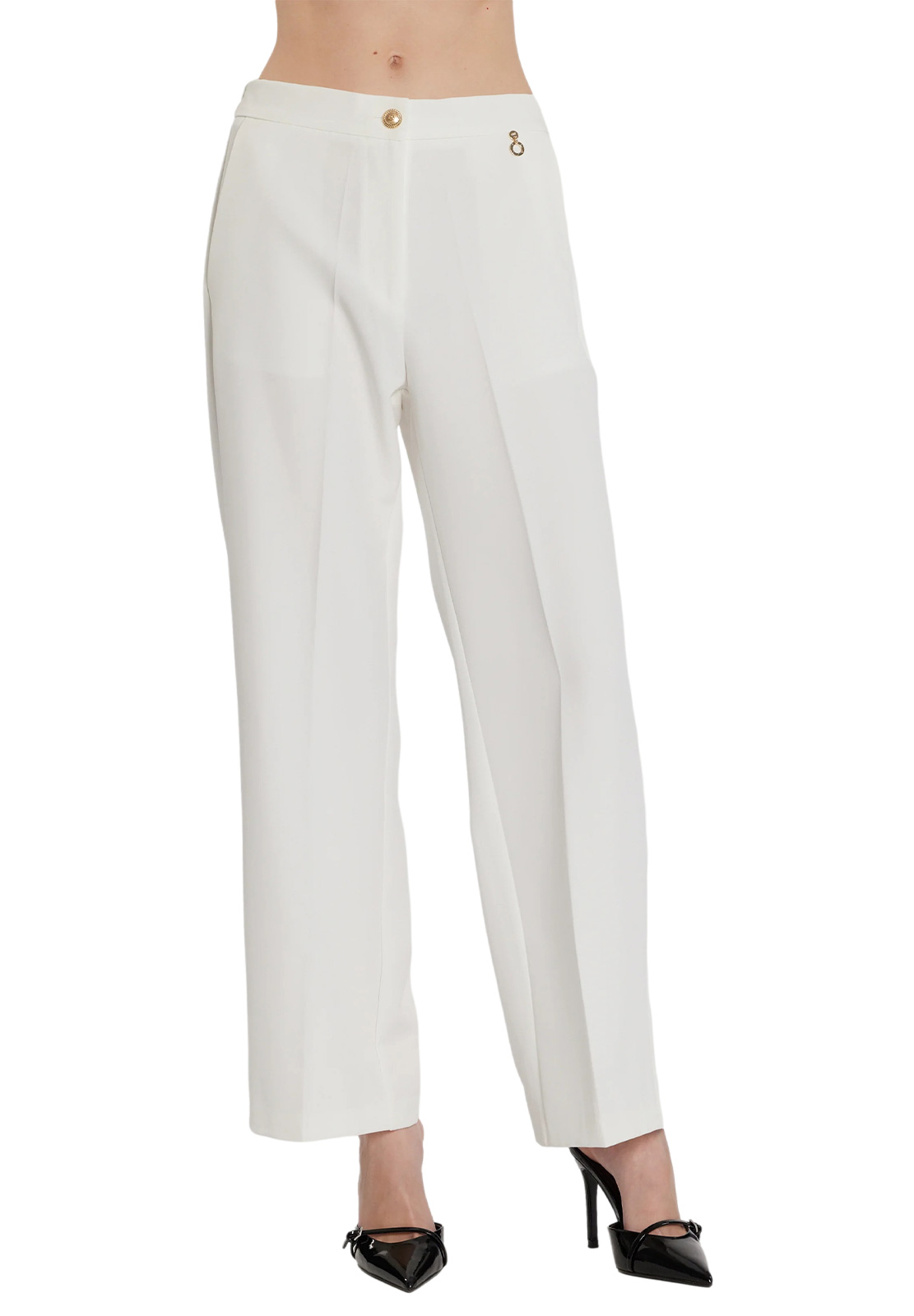 RELISH PANTALONI CASTELLA VITA ALTA CON ELASTICO