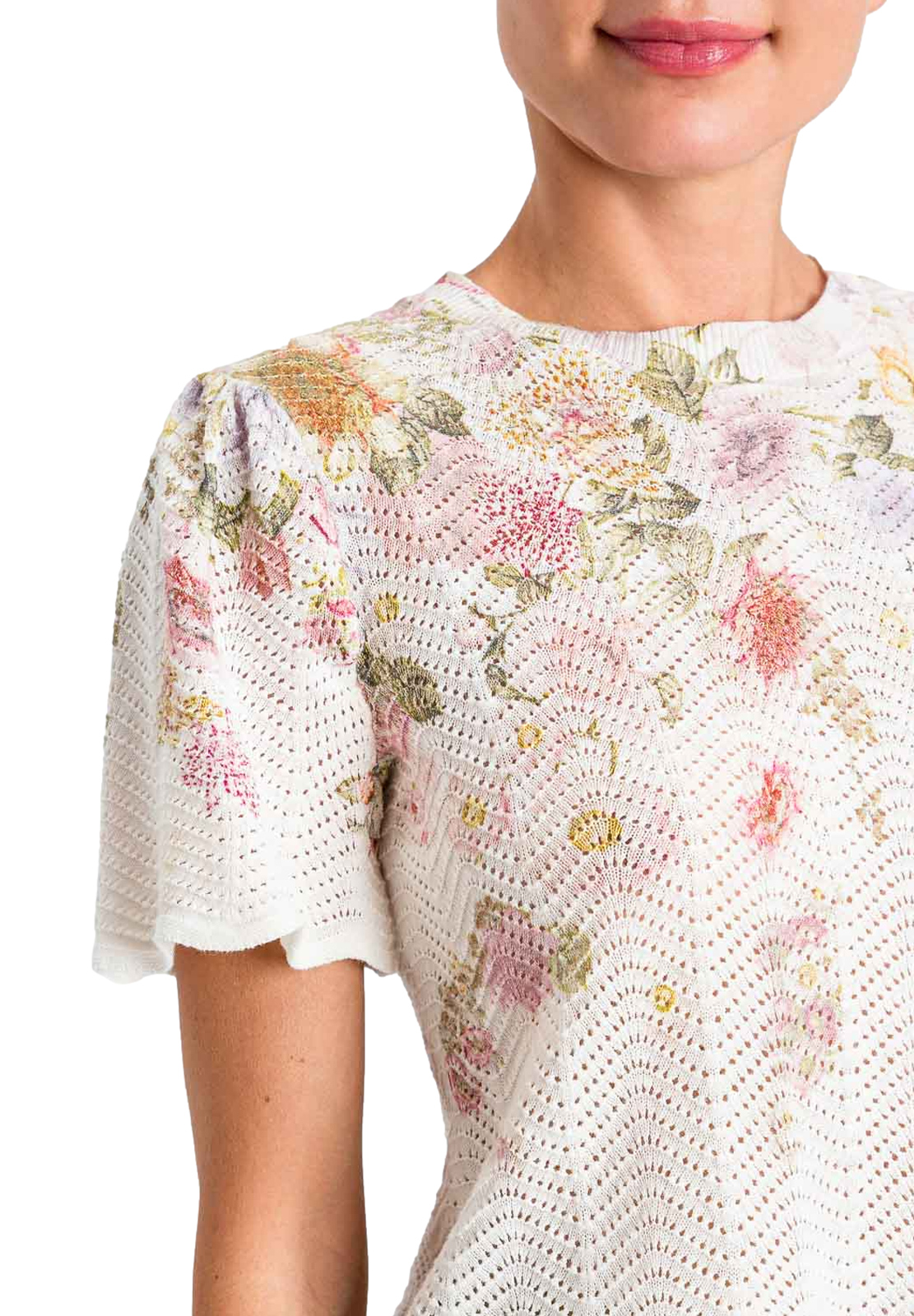 TWINSET MAGLIA GIROCOLLO STAMPATA