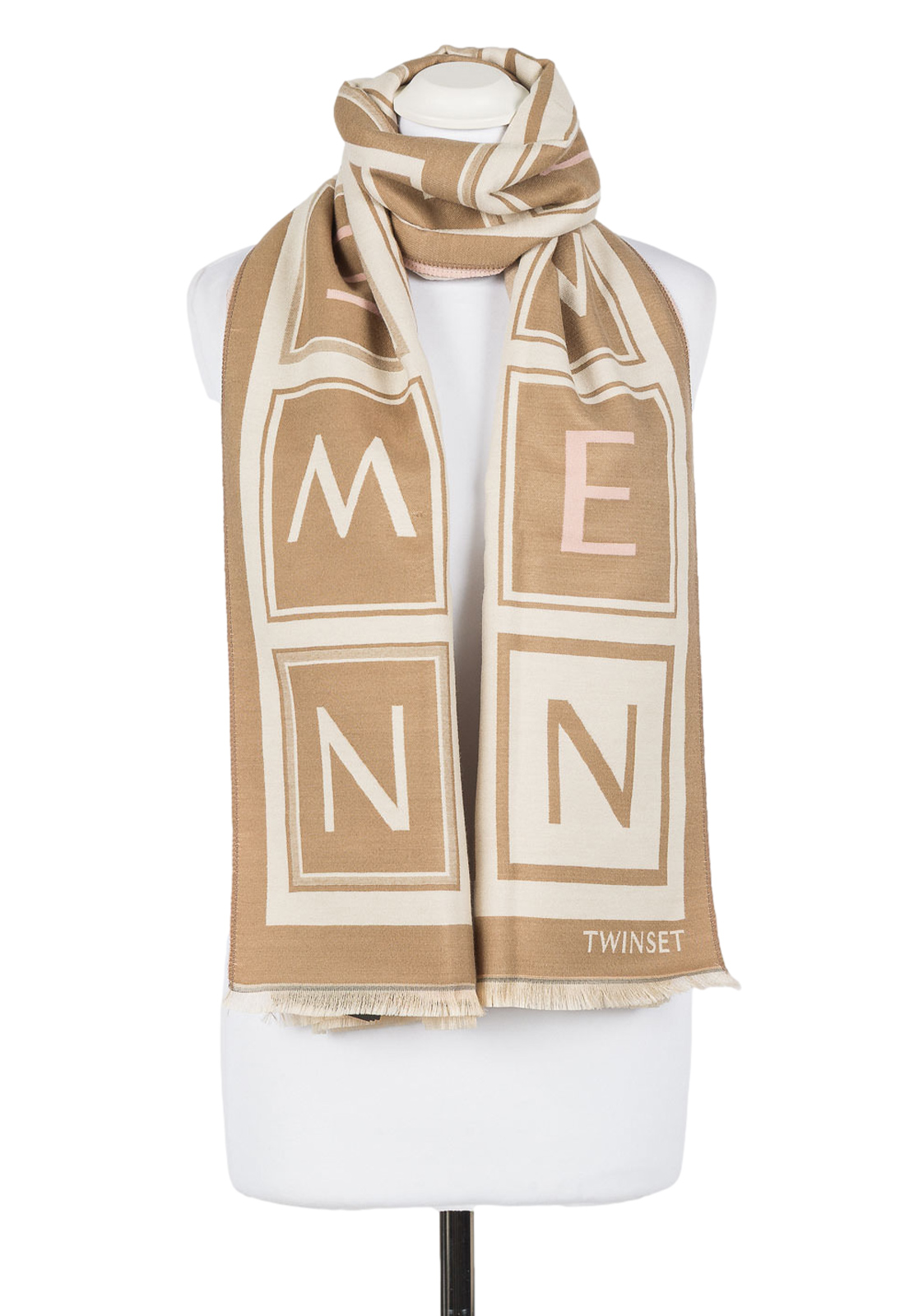 TWINSET STOLA JACQUARD LETTERING