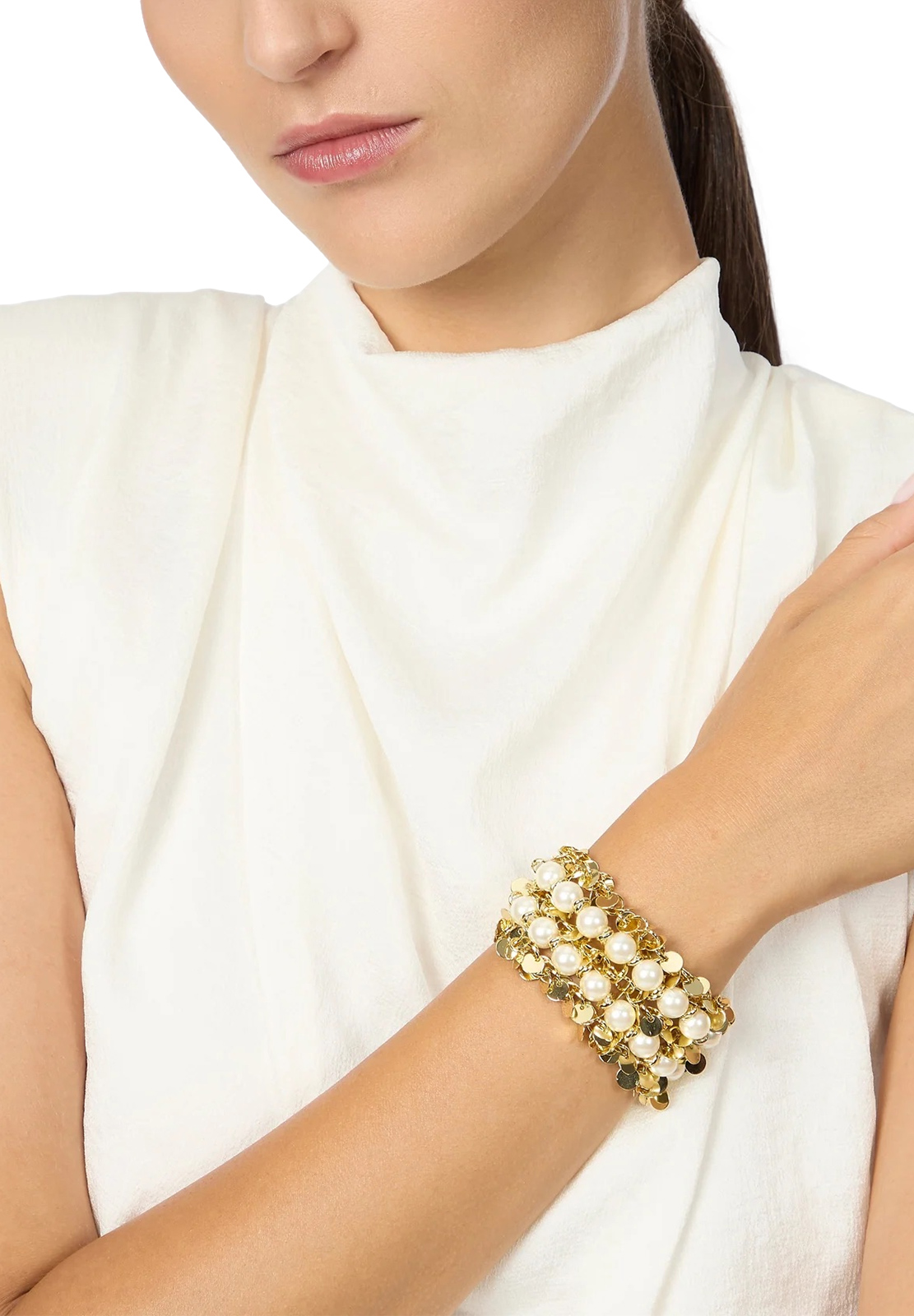 SODINI BRACCIALE PAILLETTES E PERLE EVE