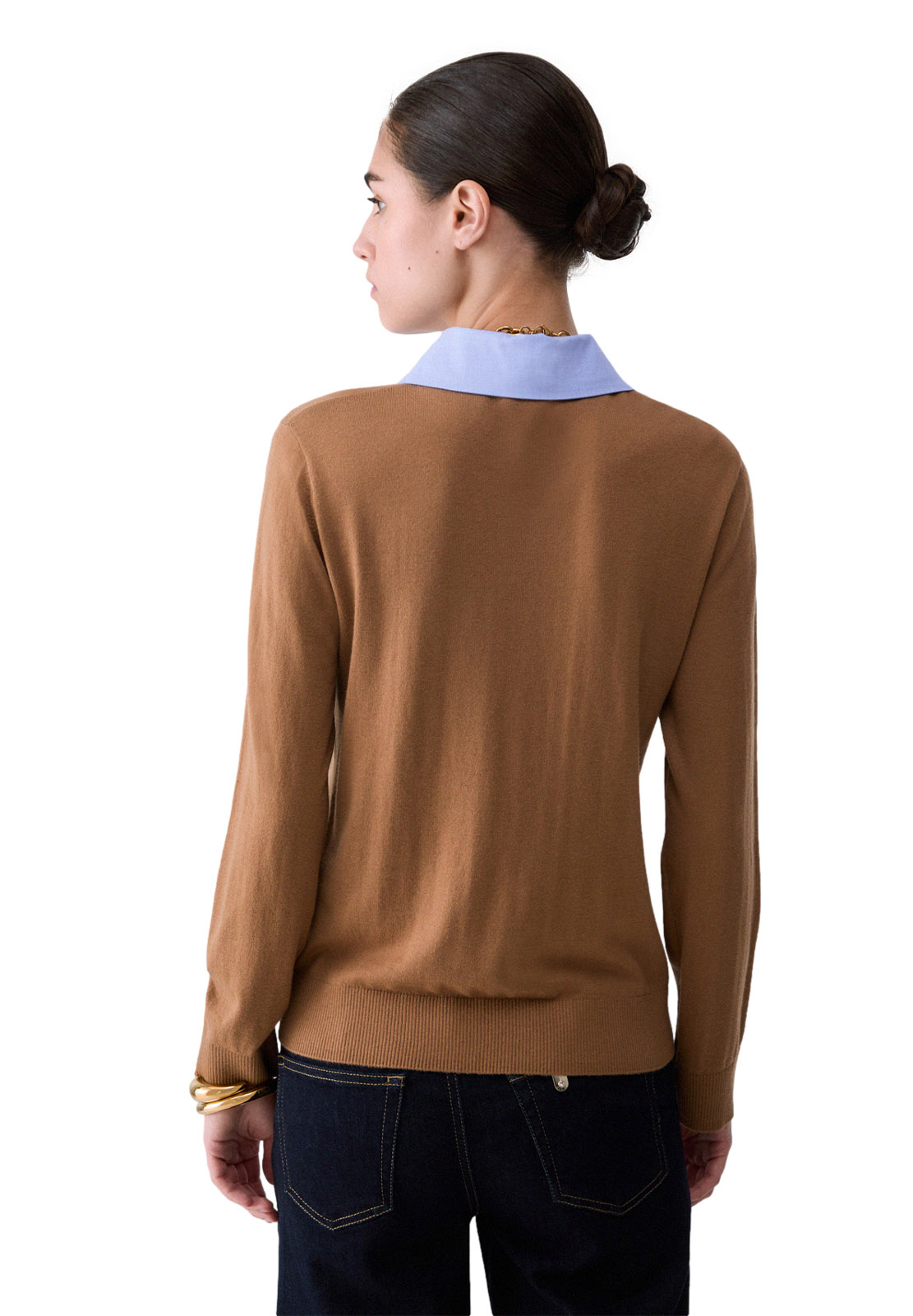 LIU JO MAGLIA CON COLLETTO POPELINE